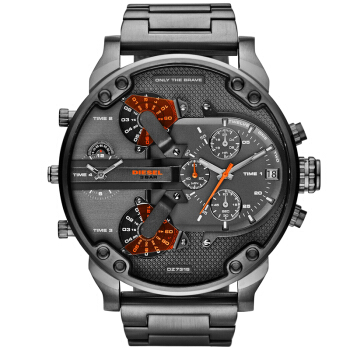 世界で買ったデサイ/DIESEL男性腕時計の男性大文字盤クウォーク男性のフルー腕時計DZ 7395灰色のスッパード