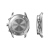 Kronnby Swe denのフルコースの多機能スイン屋外ミックスストール腕時計ビジュネ男性腕時計防水スイスマイナーのSKKエルズバッグ43 mm銀色の表板深茶の牛革のバード