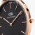 ダニエレン腕時計DW男表40 mm黒の文字盤金色の辺ベルト超薄型のメーンバー