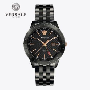 VREE/ヴェルサーの新型腕时计の规格品の精密な钢の时计のロックの黒の大方の高级な男のクウォークククの时计VBK 00618