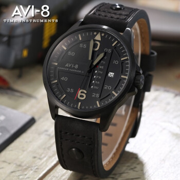 AVI 8イギリスブラドライト腕時計ベルトリオ3針ファック日付震音ネト赤とモデル潮流防水クロニクル男性腕時計AV-010-07