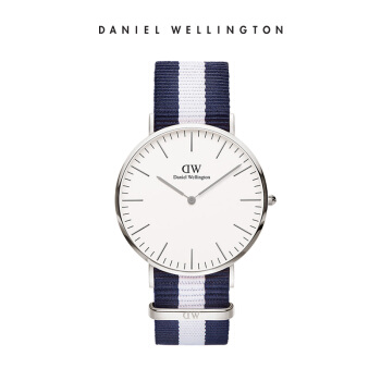 ダニエレン（DanielWellington）DW腕時計男性40 mm銀縁ナベル超薄型クウォーク時計0204 DW（DW 0018）