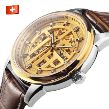 梵爾（FANROL）スイスのブランドは全部自動的に透かして機械的な腕時計を作ります。ビジネス男性の時計のチェーノシリーズ夜光防水ファッションの輸入名時計は金の皿ベルトF 319 L.5 Aに輝いています。