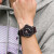 Dickies腕時計男性用43 mmブラックの文字盤、黒いベルト、レイトナイトの光の男性腕時計、ジャズ、レッドの人気商品