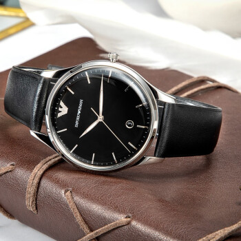Emporo Armmmani腕時計男性ベルの規格品クウォーリング針ビルビルビルビルビルビルビルオーメートルの古典百合腕時計AR 11287