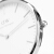 ダニエル・ウェントンの新製品DW女子時計36 mm銀色の縁の黒い板の青いナロンの紋様の超薄女史のクウォー腕時計(DW 00100282)