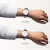 ダニエル・ウェントンの新製品DW女子時計36 mm銀色の縁の黒い板の青いナロンの紋様の超薄女史のクウォー腕時計(DW 00100282)