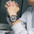 シュトゥン米国入力腕時計の透かし彫りの腕時計男性全自動機械式時計日月星象双時区371.01アーナート銀色