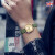 ADEXE腕時計女性ins風軽いお荷物沢な女性用腕時計レトロ小方表ブラドン腕時計小緑表新品2066 CC-05（方形盤女子時計25*26 MM）